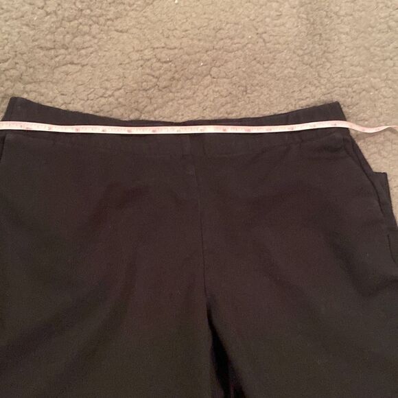 J Jill Black Bi Stretch Trouser Cuffed Cropped Pant Size 8 Pull On - Picture 5 of 10